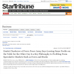 Dmitri Chavkerov | Leaving Money on the Table | Press Release in Star Tribune (Minneapolis, MN)