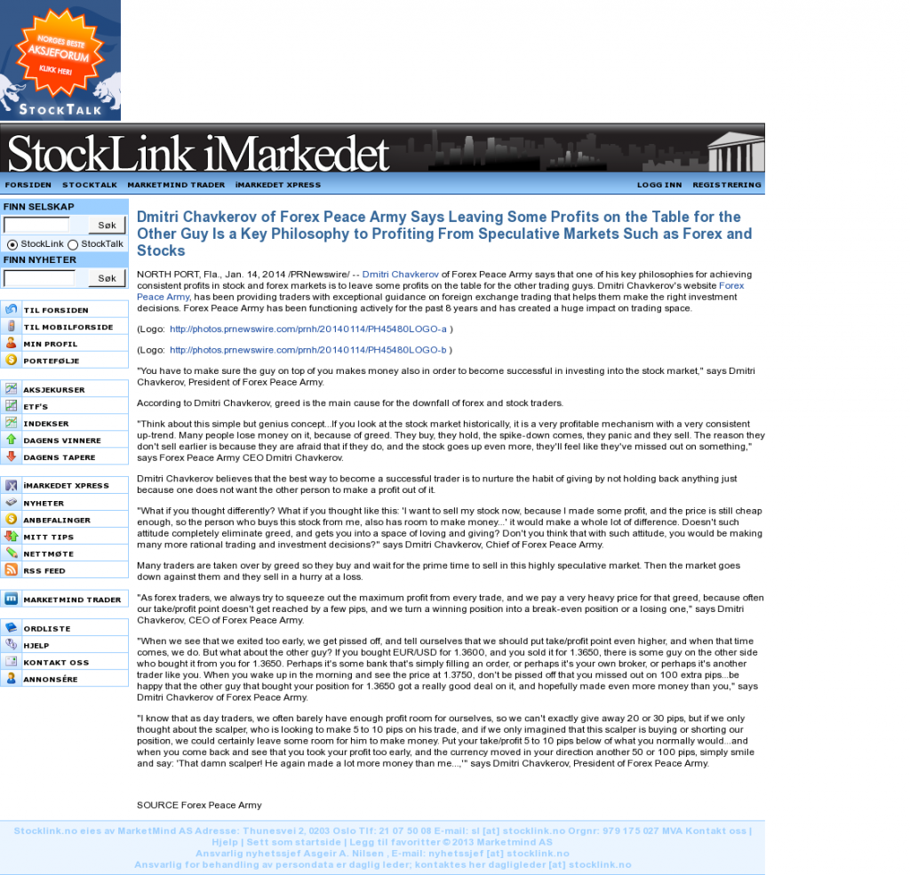 Dmitri Chavkerov | Speculator Attitude -Stocklink- Greed Factor